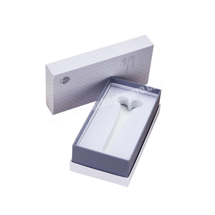 Custom logo luxury white EVA insert paper cardboard gift box with lid