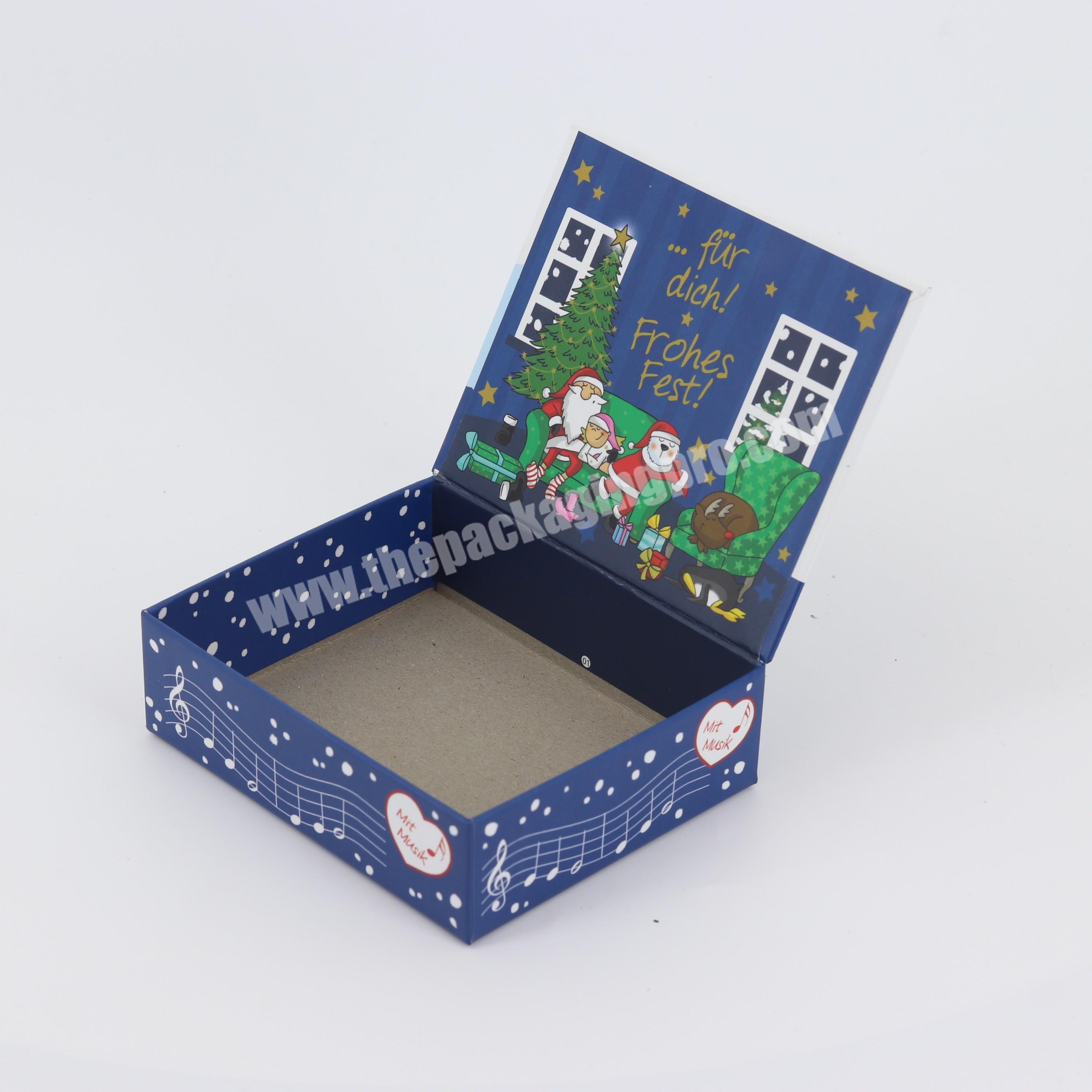 Custom logo magnetic gift boxes Christmas gift card box with logo