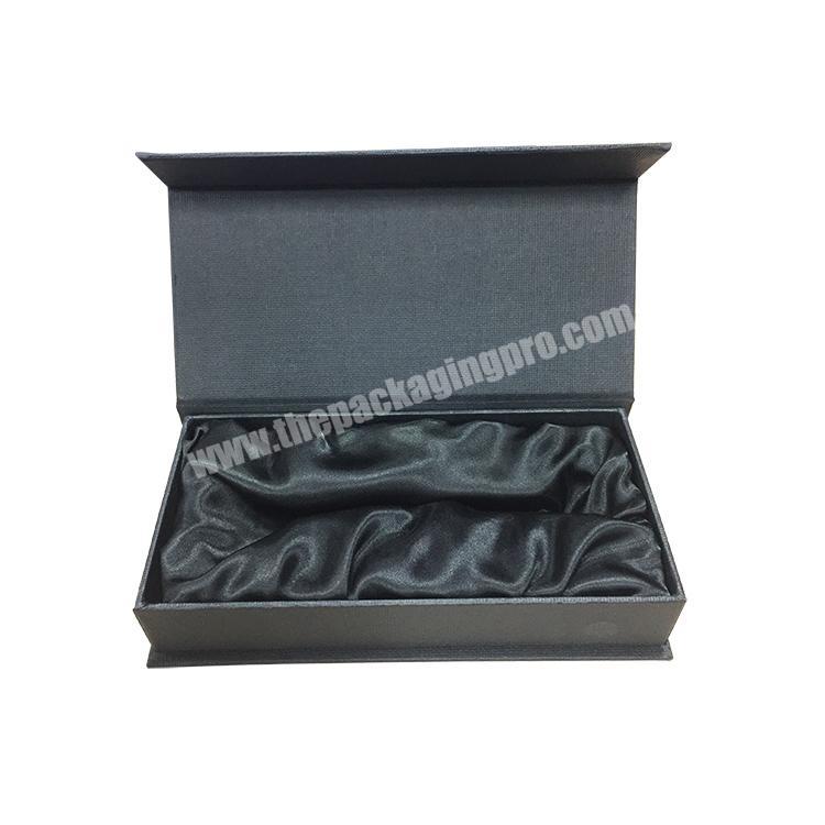 Custom Logo Magnetic Luxury Black Cardboard Gift Box Packaging