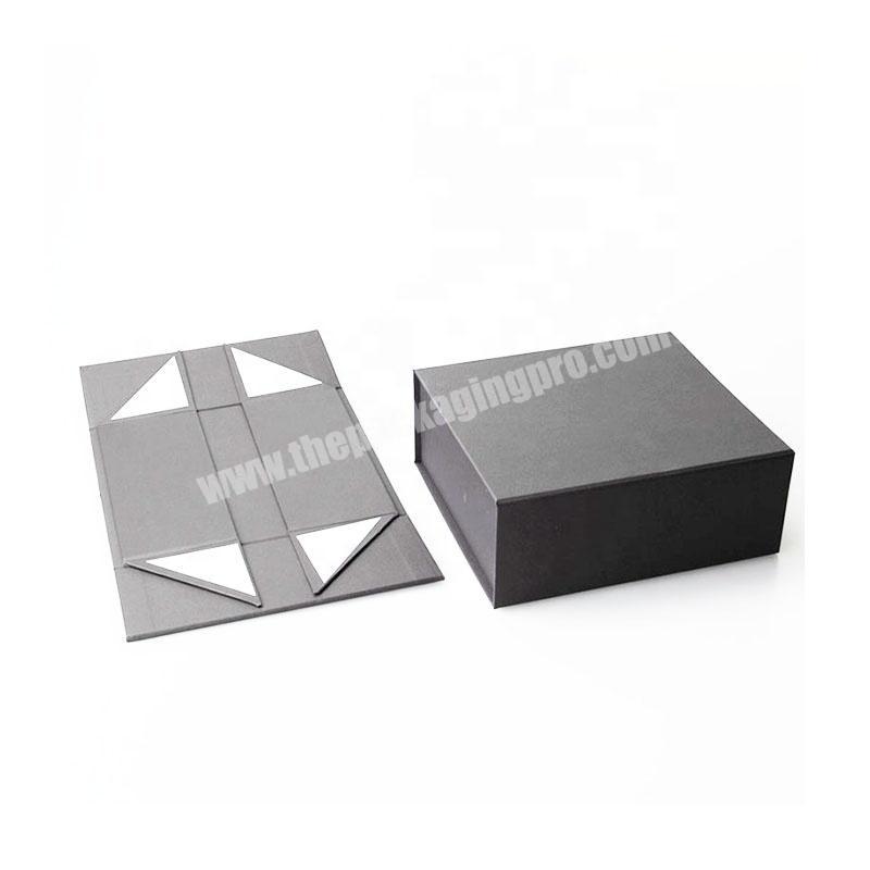 Custom Logo Matt Black Cardboard Folding Paper Box Gift Clothing Packaging Shoes Boxes With Magnetic