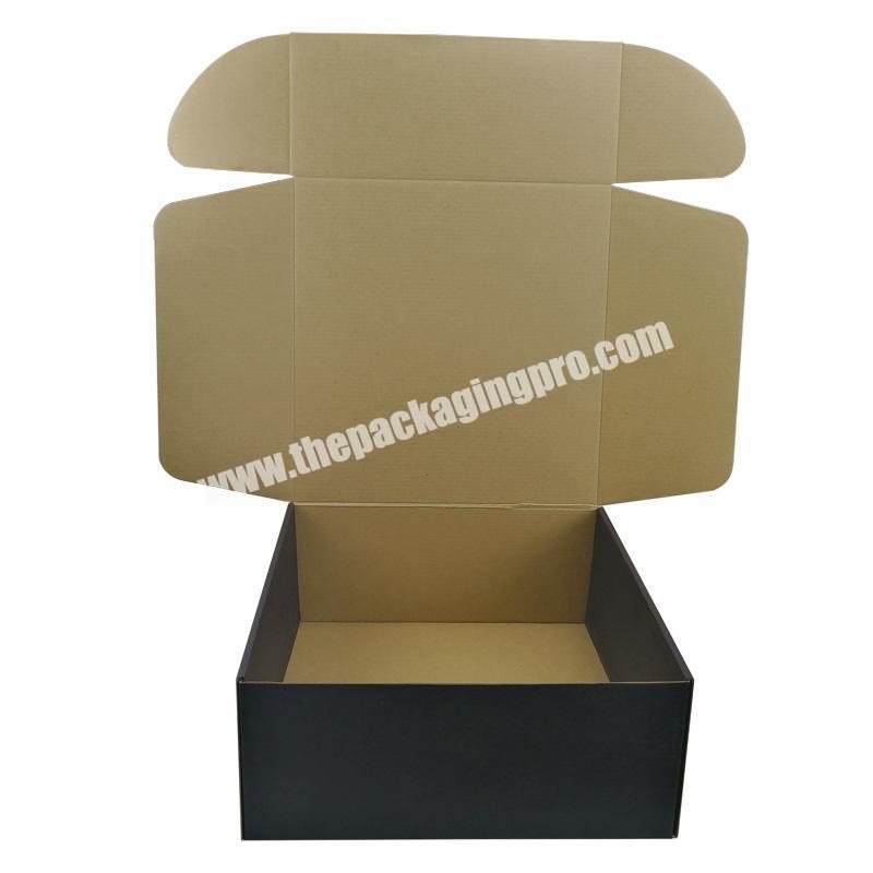 Custom Logo Matte Black Cardboard Product Packaging Corrugated Mailer Shipping Box for Accessories