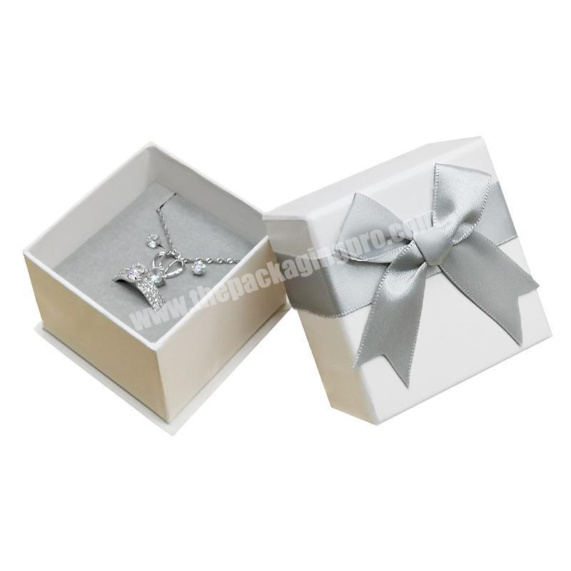 Custom logo paper cardboard gift ring packaging jewellery box