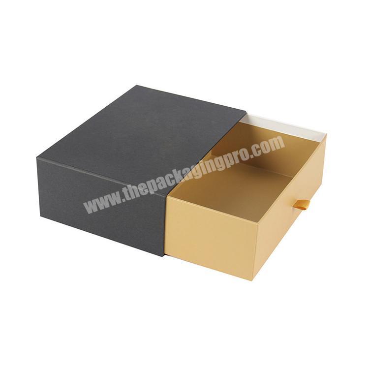 Custom logo paperboard 2pcs drawer sliding gift box packaging for clothes