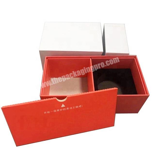 custom logo paperboard plush sliding fragrance perfume gift packaging box case packaging with envelope EVA foam