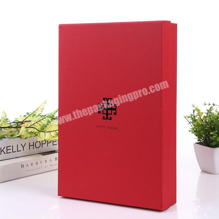 Custom Logo Premium Luxury Red Book For Gift Clothes Wallet Gift Carton Storage Paper Box