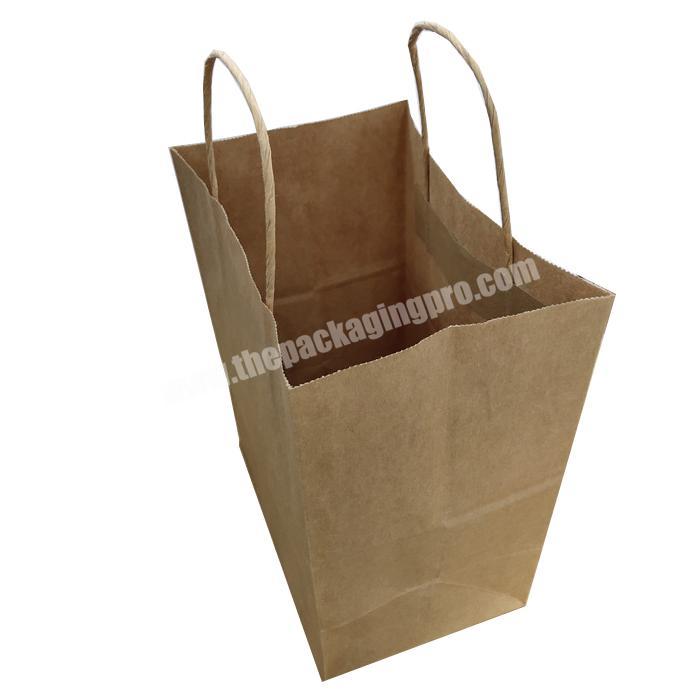 Custom logo print rerecycled paper packaging brown craft paper bag for gifts