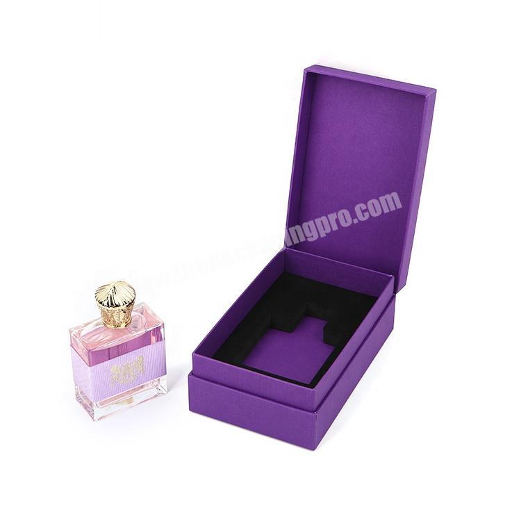 Custom Logo Printed Cardboard Paper Packaging Cosmetic Bottle Perfume Gift Box With Eva Inserts