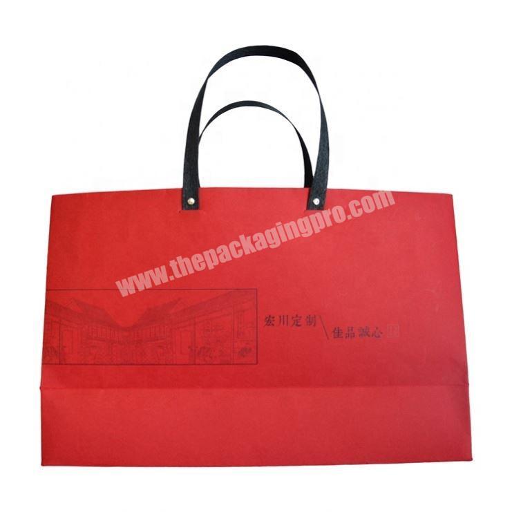 Custom Logo Printed Cheap Eco Recycle Take Away Food Packaging Craft Paper Bag With Handles