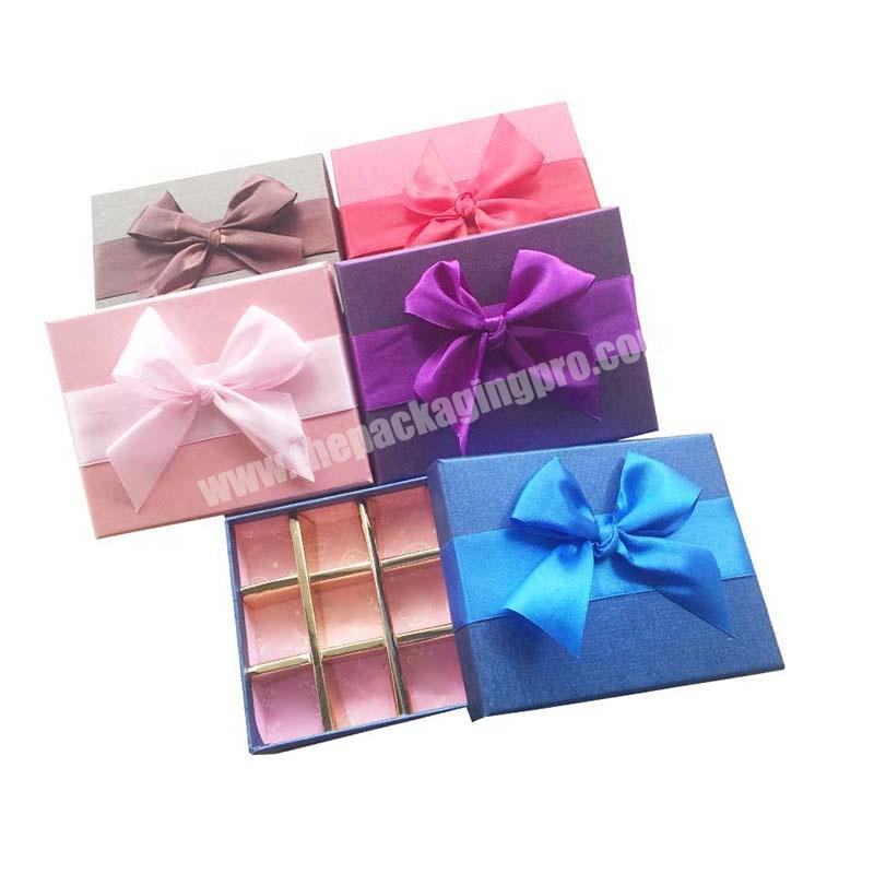 Custom Logo Printed Christmas Gift Chocolate Packaging Boxes With Paper Cavity