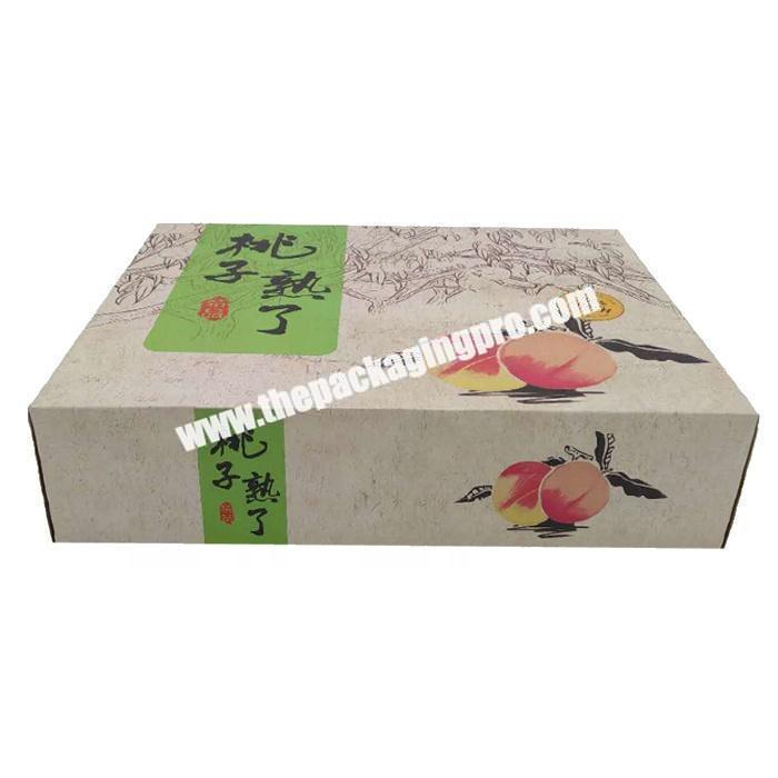 Custom logo printed corrugated paper fresh fruit package carton box