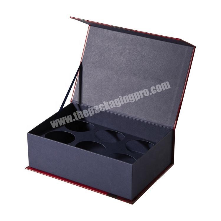 Custom Logo Printed Cosmetic Packaging Boxes Paper Magnetic Gift Box With Ribbon