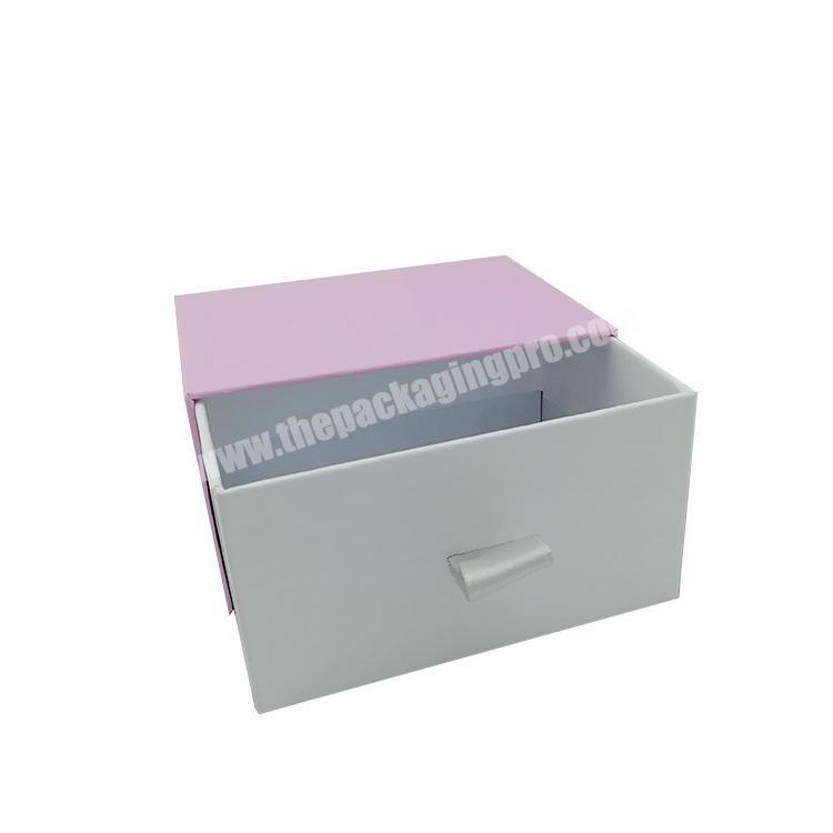 custom logo printed display small luxury cardboard wedding ring sliding drawer gift box paper jewelry packaging box
