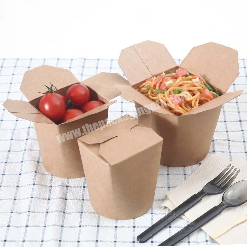 Custom Logo Printed Eco Friendly Disposable Takeaway Paper Noodle Box