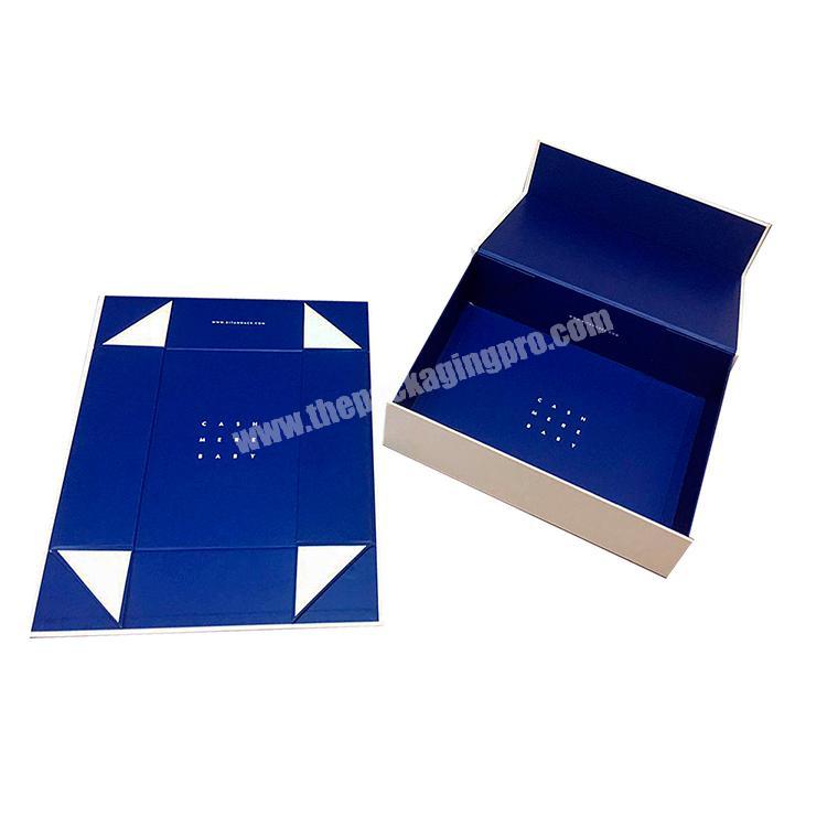 Custom Logo Printed Foldable Cardboard Flat Pack Gift Box  Wholesale Luxury Magnetic Collapsible Paper Gift Boxes