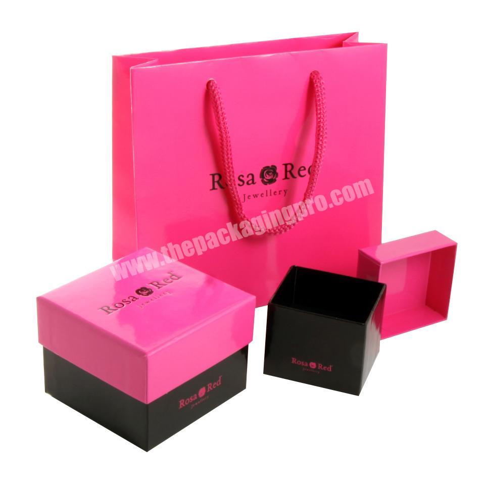 Custom Logo Printed Luxury Paper Jewel Box Package Box Jewellery Box Bag Packaging