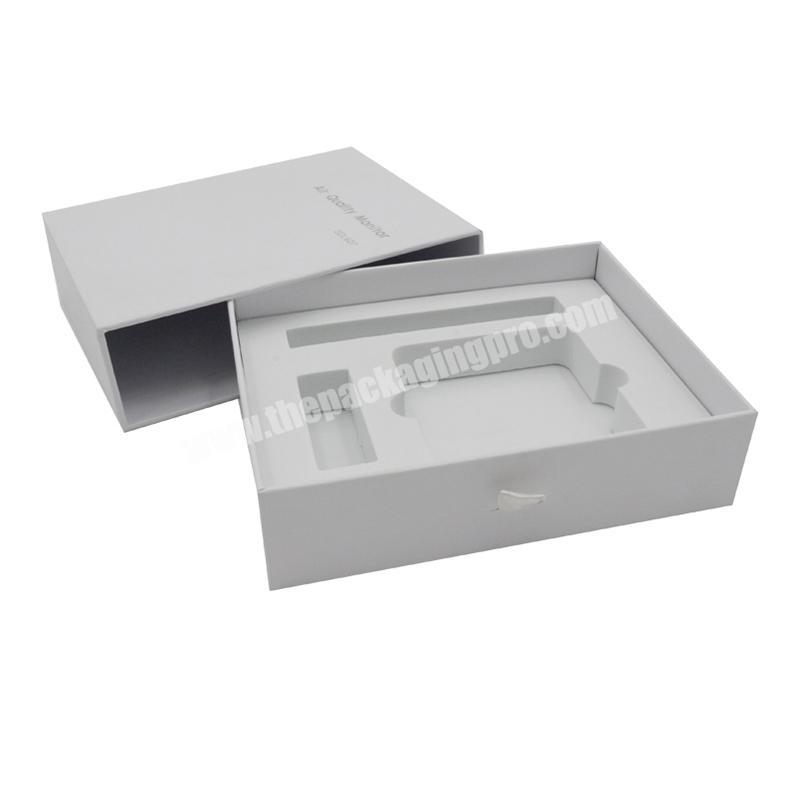 Custom Logo Printed luxury white cardboard drawer gift box sliding packaging box