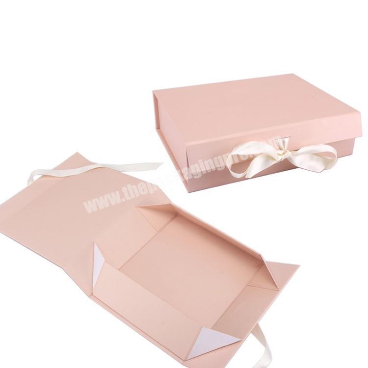 Custom logo printed magnetic folding gift jewelry box