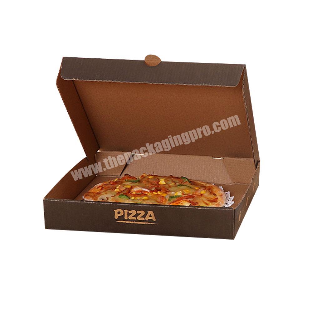 Custom logo printed paperboard kraft paper pizza packaging box with low price