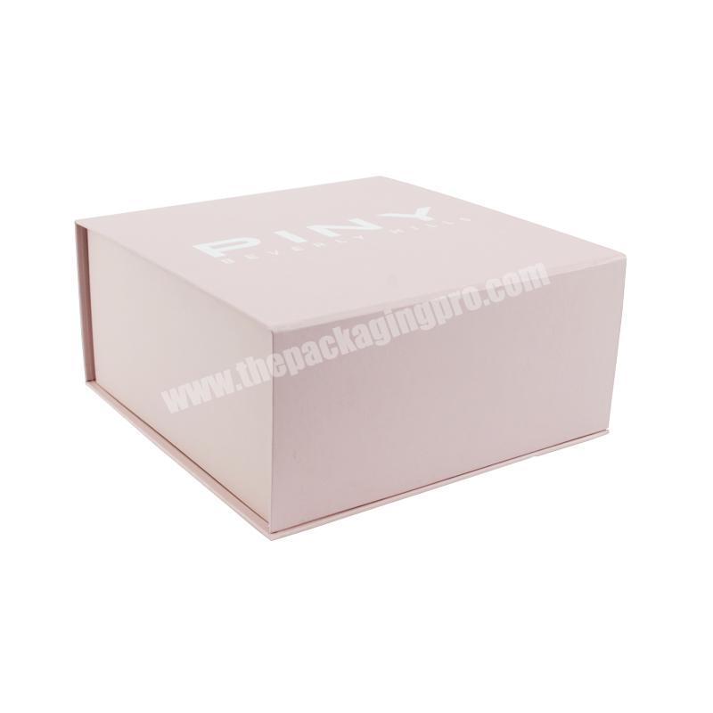 Custom Logo printed pink gift box packaging colorful luxury small gift box custom logo