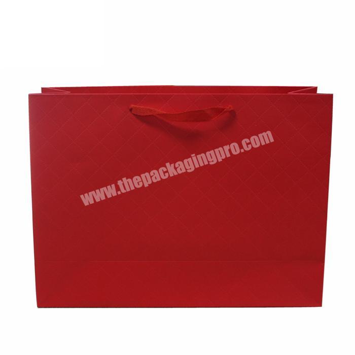 Custom logo printed retail paper shopping bag with  handle