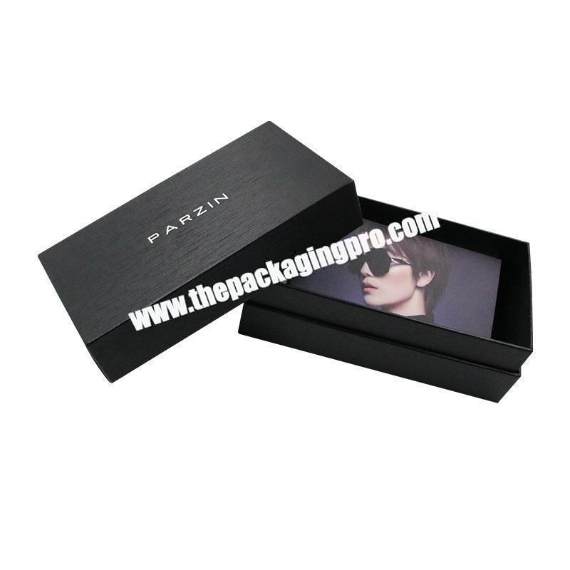 Custom Logo Printed Stylish Small Black Corrugated Cardboard Paper Box Photo Watch Jewelry Gift Packaging Box
