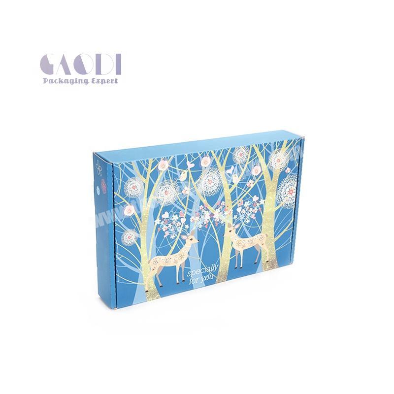 Custom Logo Printed Tuck Top Corrugated Paper Clothes Shoes Dress Postal Mailing Box