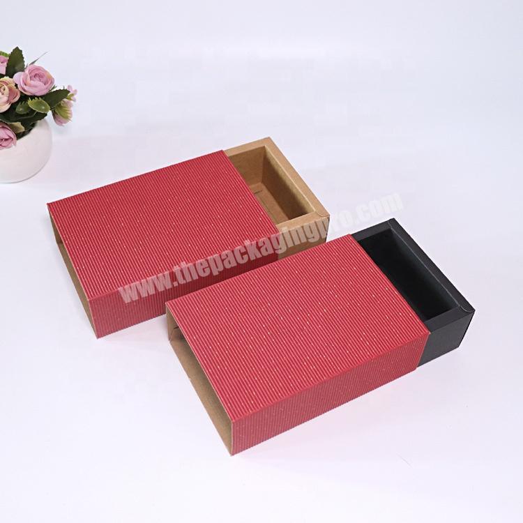 Custom logo printing biodegradable materials belt wallet package kraft paper gift box