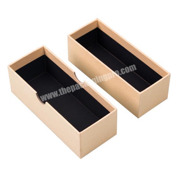 Custom logo printing brown kraft paper rigid card board umbrella box packaging with lid