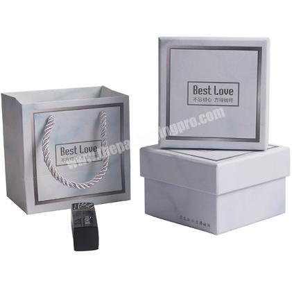 custom logo printing lid and base rigid cardboard perfume box packaging