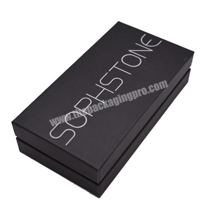 Custom logo printing packaging women underwear black gift box or packing scarf shawl rigid paper box with lid