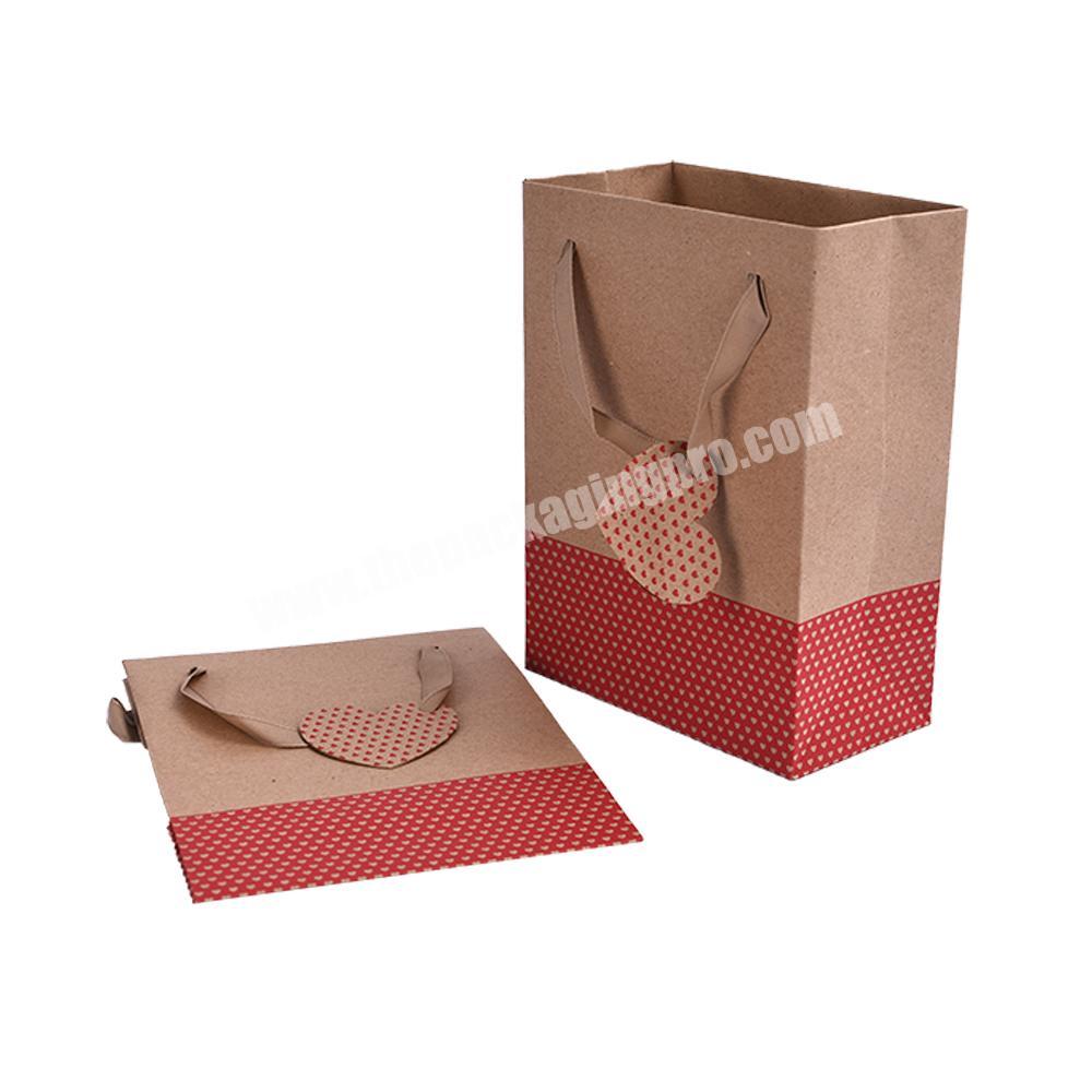Custom Logo Printing Recycled Kraft Paper Bag Gift Shopping Bag