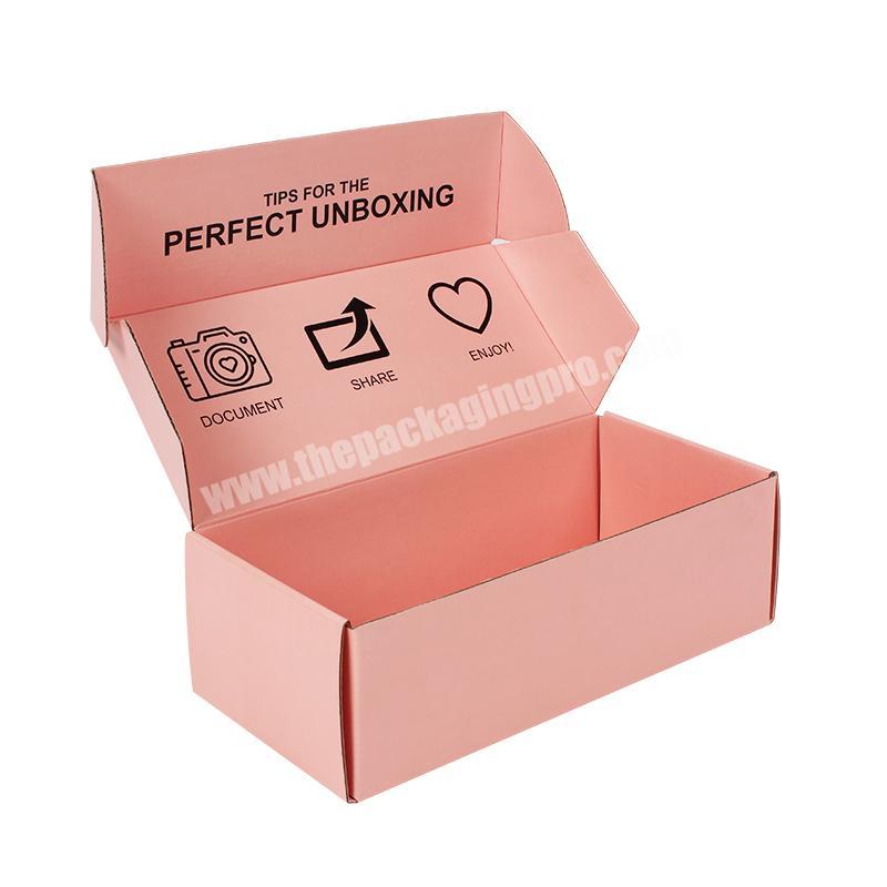 Custom Logo printing tuck top corrugated cardboard packaging shipping mailing box for suit