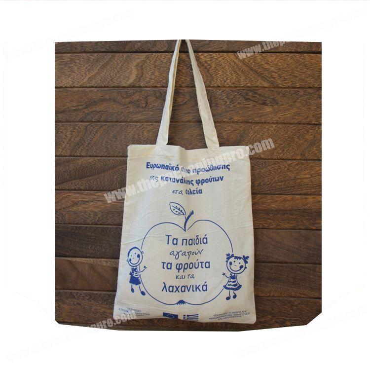 Custom logo promotional tote shopping bag high quality handle plain printing cotton tote bag
