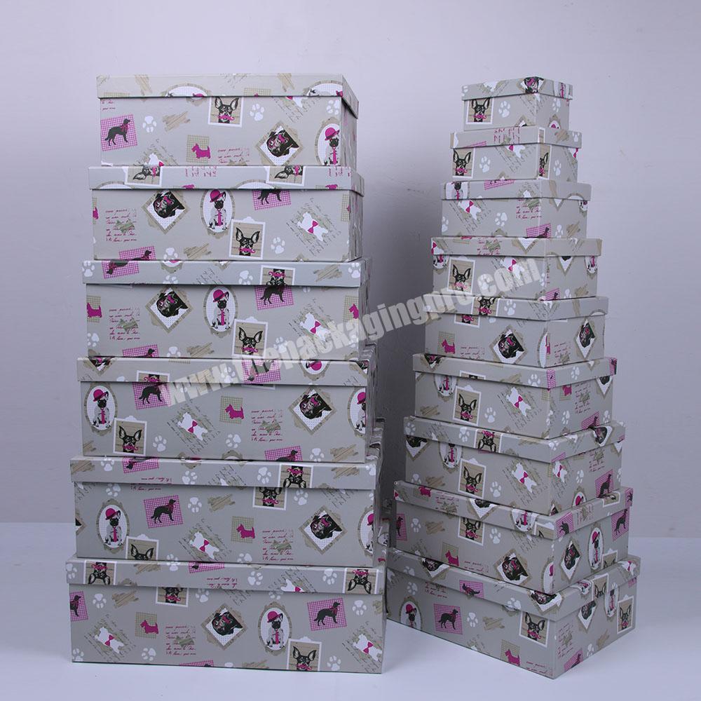 Custom Logo Rectangle Paper Packing Boxes Sets Of 15PCS For Present