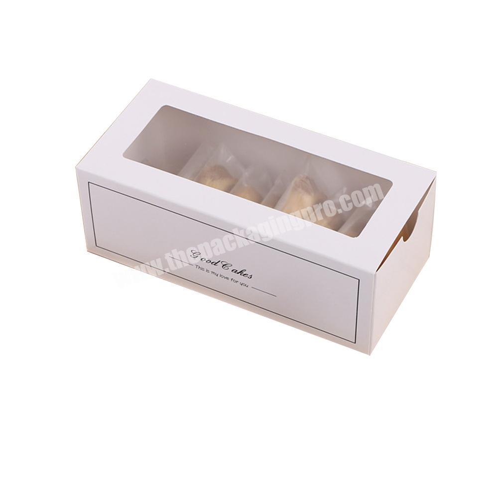 Custom logo recyclable paper cupcake packaging box with window