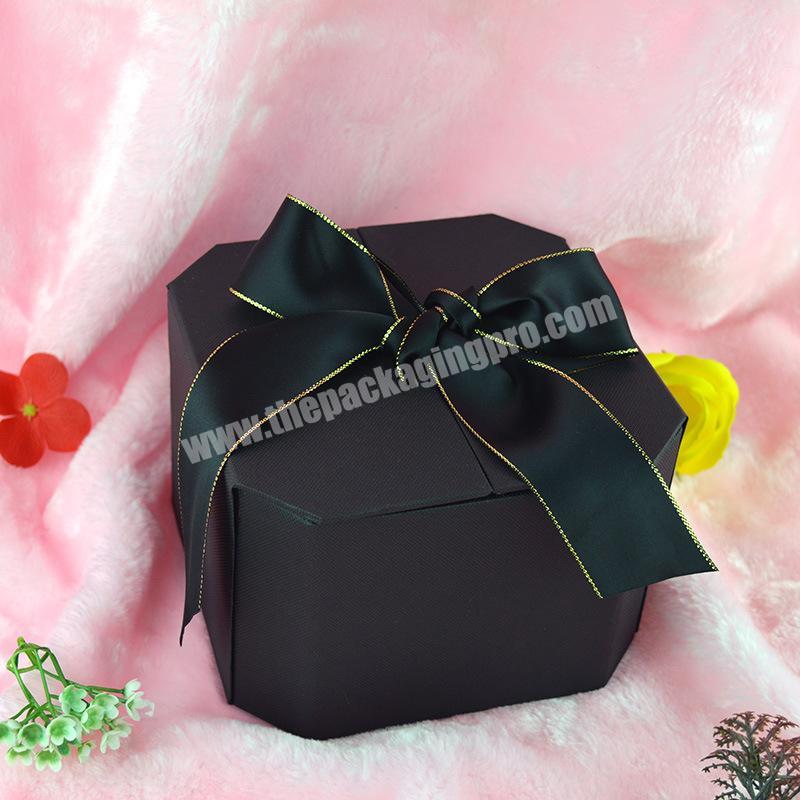 Custom Logo Recycled Cardboard Packaging Black Foldable Paper Gift Boxes in Guangzhou
