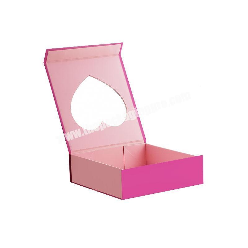 Custom logo recycled cardboard packaging magnetic closure foldable baby clothes paper gift boxes
