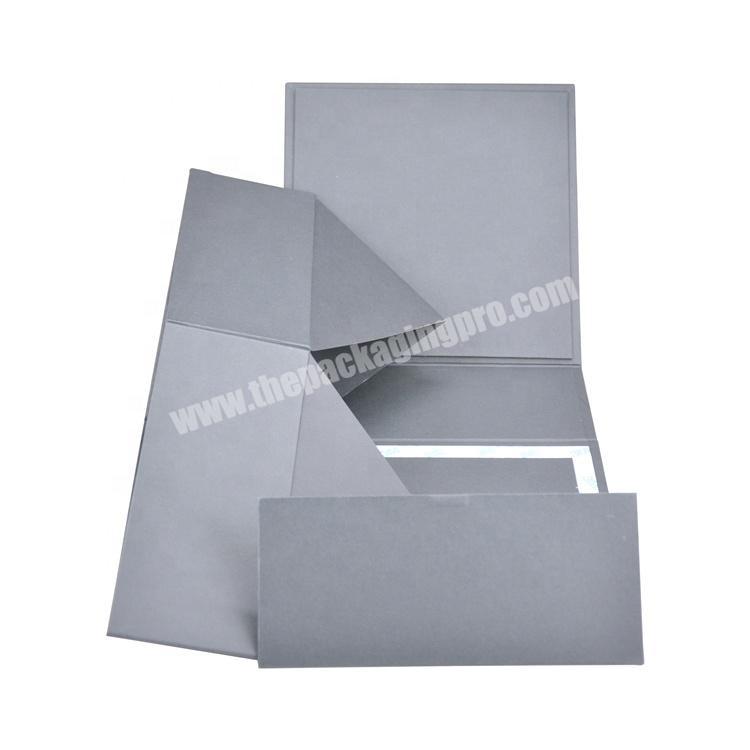 Custom Logo Recycled Cardboard Packaging Magnetic Closure Gray Foldable Paper Gift Boxes Wholesale