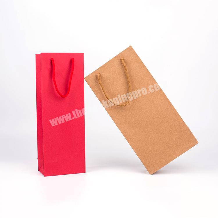 Custom Logo Recycled  Christmas Promotional Wine Paper Bag