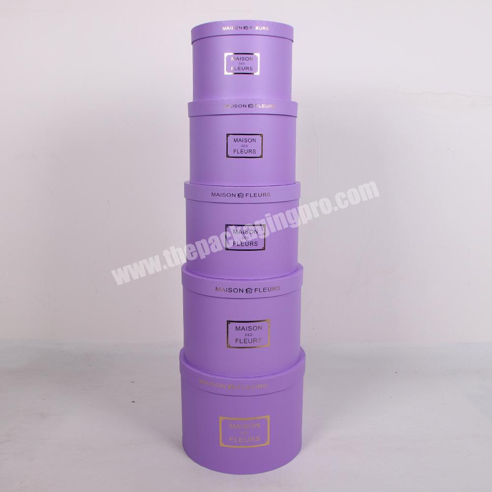 Custom Logo Round Paper Tube Box For CosmeticGiftFlower Packaging With Hot Stamping