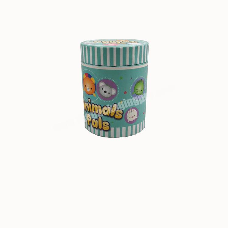 Custom Logo round tube packaging kids food cylinder cardboard box
