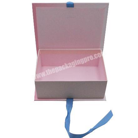 Custom Logo Shipping Mailer Gift Box Beautiful Ribbon Paper Packaging For Chocolate Candy Sweet Fudge Coffee Beans