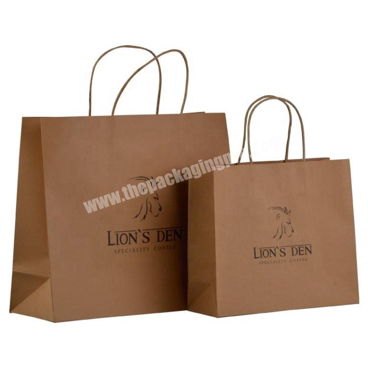 Custom Logo Shopping Bag Brown Kraft Paper Bag For Shoes and clothing packaging