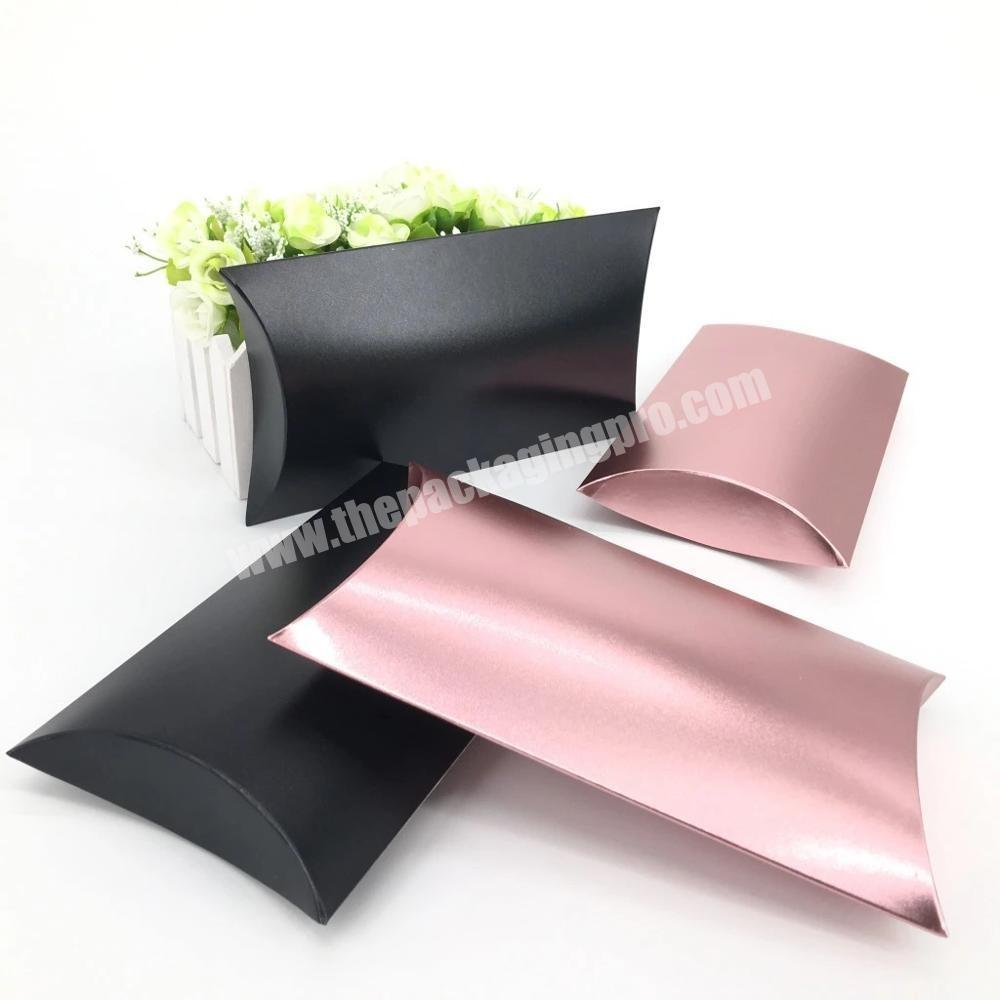 Custom Logo Shrink Paper Pillow Box Cosmetic Products Packaging cheap wholesale
