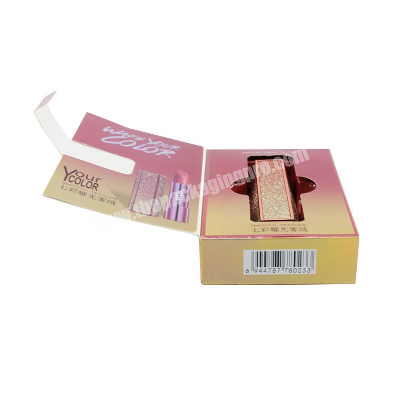 Custom Logo Silver Foil Paper Gloss Matte Wearing Paper Packaging Box for Lipstick