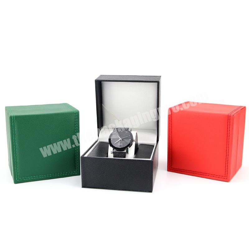 custom logo Single Watch Box delicate design wholesale PU leather Wrist watch Packing box