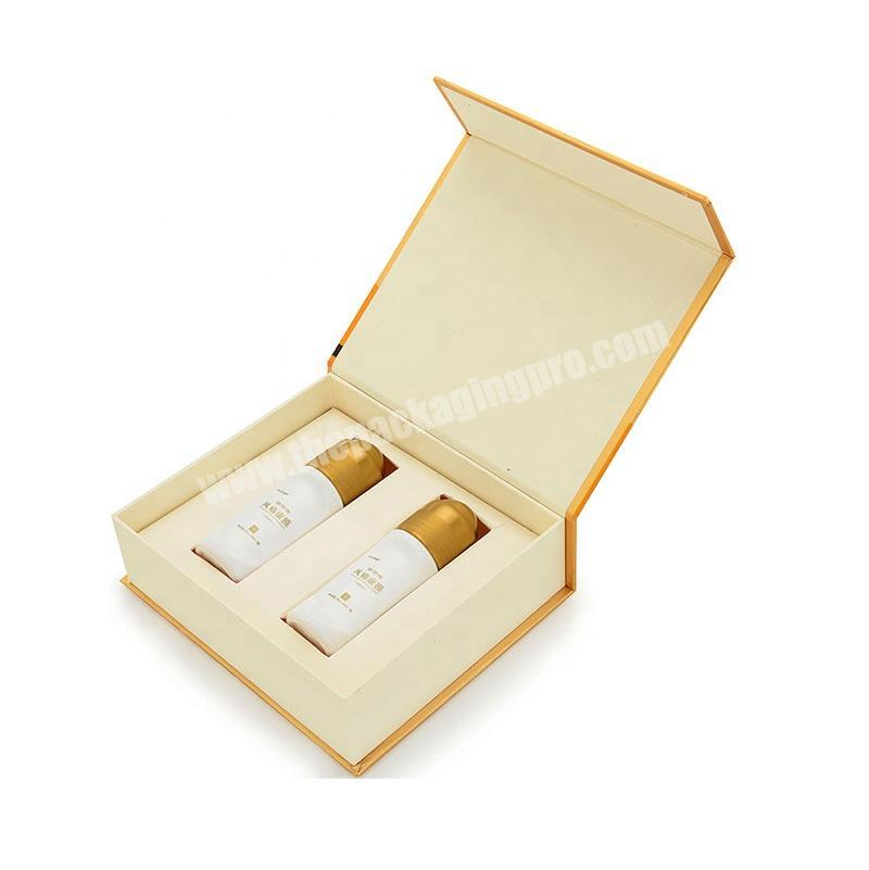 Custom Logo Skincare Products Magnetic Closure Packaging Cardboard Box With Eva Foam Insert