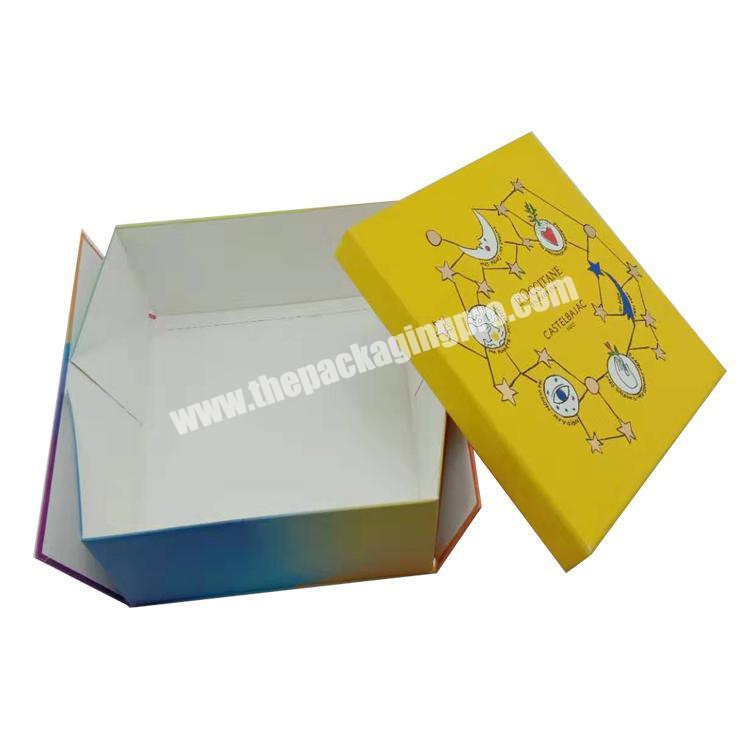 Custom logo two piece with separate lid and bottom folding coated art paper box