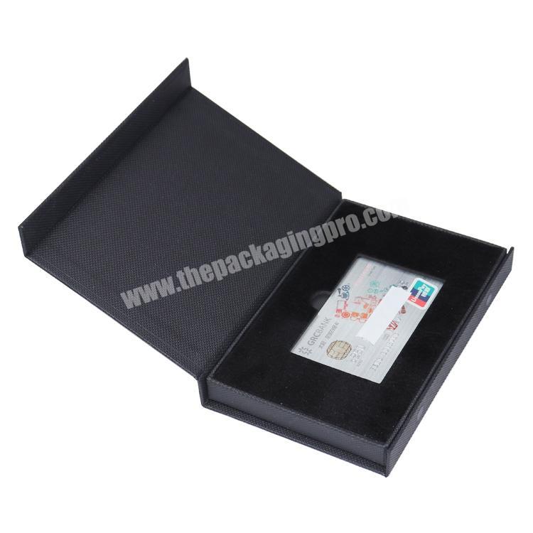 Custom LOGO  Velvet Insert Membership Magnetic Credit Card Holder Card gift boxes