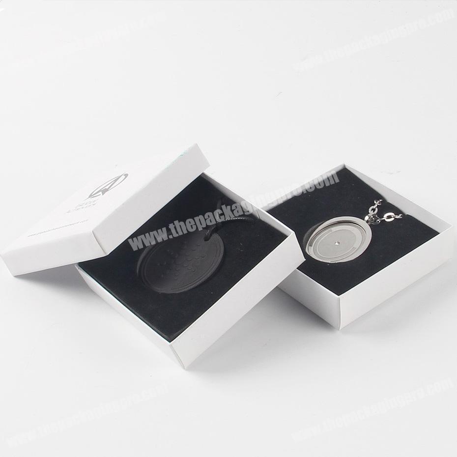 custom logo white pendant packaging cardboard gift boxes with lid